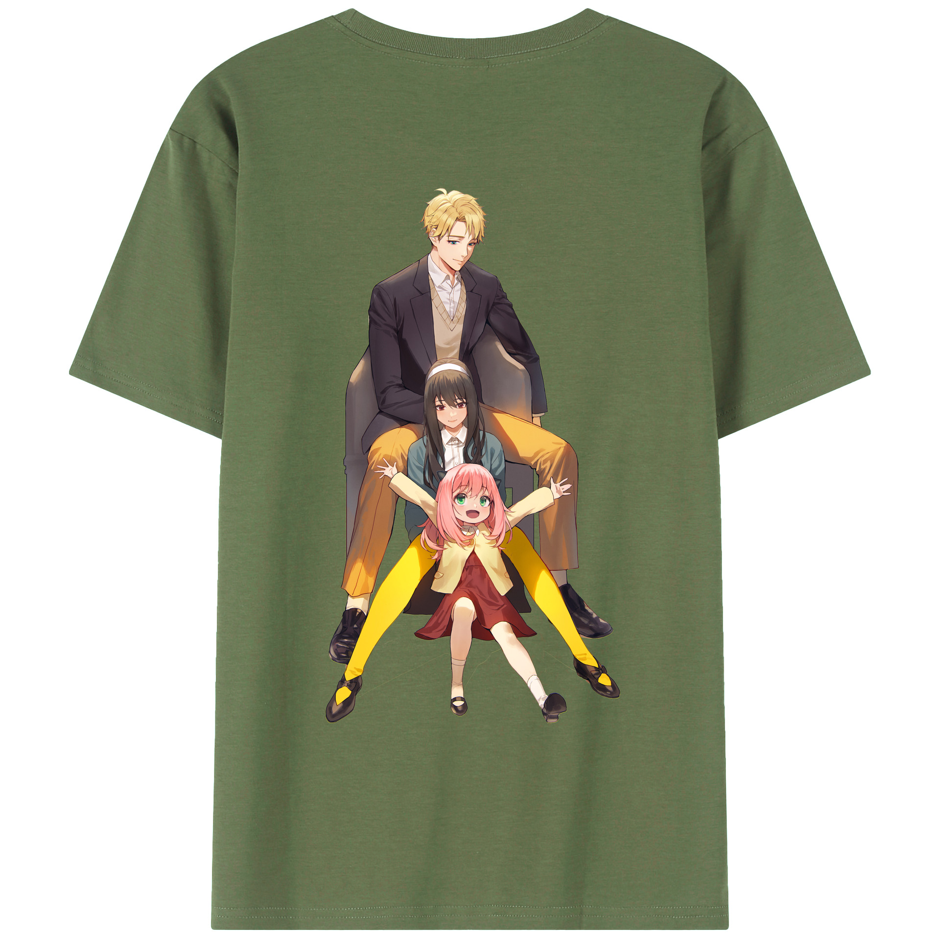 （画像用） SPY×FAMILY间谍家家酒 綿100％ メンズ半袖Tシャツ（バックプリント） 通気性
